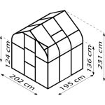 STEKLEN RASTLINJAK VITAVIA ORION 3800 ESG 3MM 2X2M - slika 6