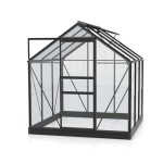 STEKLEN RASTLINJAK VITAVIA PLANET 3800 ESG 3MM, 1,95X1,95M ČRNA- RASTLINJAK+ OKVIR ZA TEMELJ