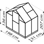 STEKLEN RASTLINJAK VITAVIA TRITON 2500 ESG 3M SMARAGDNA 207X198 X131 - slika 4