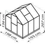 STEKLEN RASTLINJAK VITAVIA TRITON 3800 ESG 3 MM ČRNA 207X198X193 - slika 5