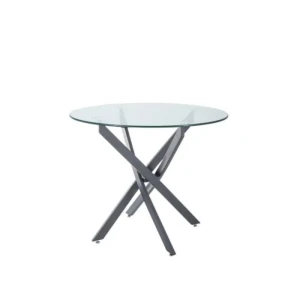 Steklena jedilna miza AIS - črna mat . Steklena jedilna miza AIS - črna mat, je narejena iz kakovostnih materijalov. Okvir je narejen iz kovine v črni mat