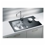 STEKLENO POMIVALNO KORITO ALVEUS GLASSIX 10, ČRNA 860X500 MM - slika 5