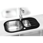 STEKLENO POMIVALNO KORITO ALVEUS WAVE 30, ČRNA 760X500 MM - slika 5