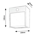 STENSKA VRTNA SVETILKA RABALUX BALIMO SENZOR BELA 12W - slika 15