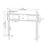 STENSKI NOSILEC ZA ZASLON NEOMOUNTS FIKSNI 43-98" 125 KG, WL30-750BL18 - slika 10