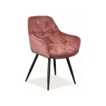 Stol ČILI . Stol ČILI je moderen stol, kateri združuje udobje in eleganco. Noge so izdelane iz kovine v črni mat barvi, katere dajejo hkrati eleganten ter