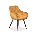 Stol ČILI . Stol ČILI je moderen stol, kateri združuje udobje in eleganco. Noge so izdelane iz kovine v črni mat barvi, katere dajejo hkrati eleganten ter