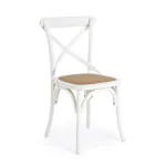 Stol CROSS - bela . Stol CROSS - bela, je eleganten stol, ki popestri vaš prostor ali okolico. Primeren je tako za jedilnice, kmečke turizme ali opremo