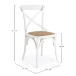 Stol CROSS - bela . Stol CROSS - bela, je eleganten stol, ki popestri vaš prostor ali okolico. Primeren je tako za jedilnice, kmečke turizme ali opremo