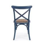 Stol CROSS - modra . Stol CROSS - modra, je eleganten stol, ki popestri vaš prostor ali okolico. Primeren je tako za jedilnice, kmečke turizme ali opremo