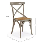 Stol CROSS - siva, je eleganten stol, ki popestri vaš prostor ali okolico. Primeren je tako za jedilnice, kmečke turizme ali opremo gostinskih lokalov.