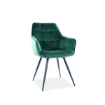 Stol FOND . Jedilni stol FOND je narejen iz kvalitetnega materiala, je udoben in lep na pogled. Noge so stabilne in čvrste, narejene iz kovine v črni barvi.