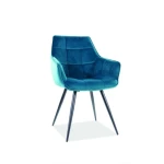 Stol FOND . Jedilni stol FOND je narejen iz kvalitetnega materiala, je udoben in lep na pogled. Noge so stabilne in čvrste, narejene iz kovine v črni barvi.