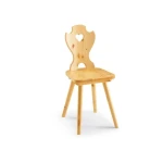 Stol JURE . Stol JURE je izdelan iz masivnega smrekovega lesa, zato je zelo kvaliteten in ima dolgo življensko dobo. Njegov dizajn se bo podal v jedilnice,