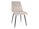 Moderen stol LARA 1 - S bo poživel vsako jedilnico. Dobiti ga je možno v več barvah velvet tkanine. Tanke noge iz kovine v črni mat barvi dodajo pridih