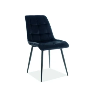 Stol LARA MAT . Kuhinjski stol LARA MAT je modernega videza. Noge so elegantne in stabilne, saj so narejene iz kovine v črni mat barvi. Oblazinjen je v mehko