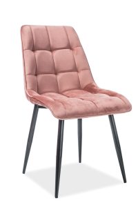 Moderen stol LARA bo poživel vsako jedilnico. Dobiti ga je možno v več barvah velvet tkanine. Tanke noge iz kovine v črni mat barvi dodajo pridih