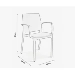 Stol OLGA grafit/črna z rokonasloni . Stol OLGA z rokonasloni v barvi grafit/črna je moderen stol izdelan iz polipropilena, kateremu so dodana steklena