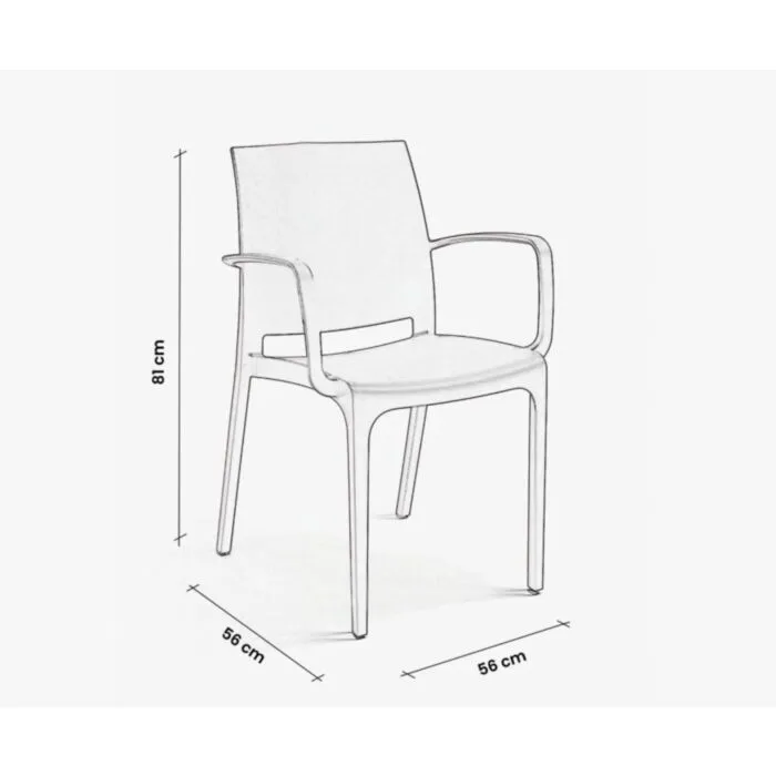 Stol OLGA  grafit/črna z rokonasloni Stol OLGA grafit/črna z rokonasloni . Stol OLGA z rokonasloni v barvi grafit/črna je moderen stol izdelan iz polipropilena, kateremu so dodana steklena