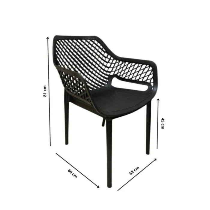 Stol RIO - S   grafit/črna Stol RIO - S grafit/črna . Stol RIO -S v barvi grafit/črna je moderen stol izdelan iz polipropilena, kateremu so dodana steklena vlakna za še večjo