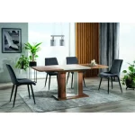 Stol TWIN . Jedilni stol TWIN je narejen iz kvalitetnega materiala. Nogice so stabilne in vzdržne narejene iz kovine v črni barvi. Sedišče je narejeno iz