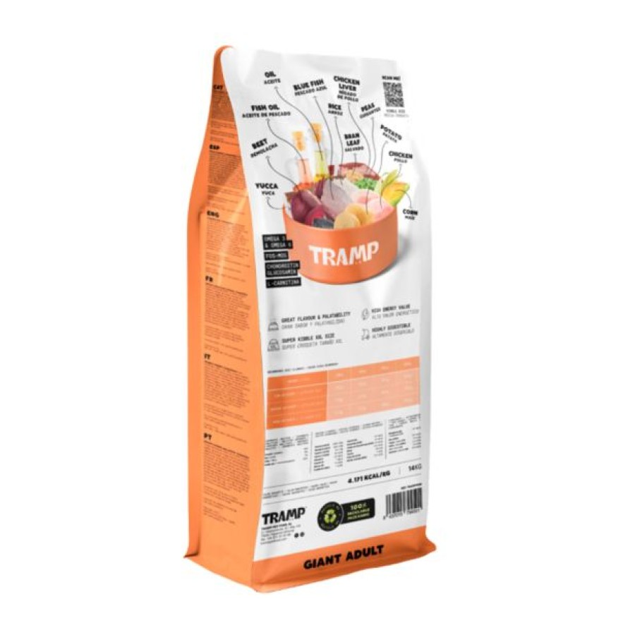 SUHA HRANA ZA PSE TRAMP SELECTION GIANT ADULTSUHA HRANA ZA ODRASLE PSE ZELO VELIKIH PASEM, 14 KG - slika 2