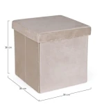 Tabure CAMDEM taupe . Tabure CAMDEM je iz žamet tkanine. Tabure je zložljiv in ima predal, zato lahko v njega spravljate stvari. Barva: - taupe Dimenzije: