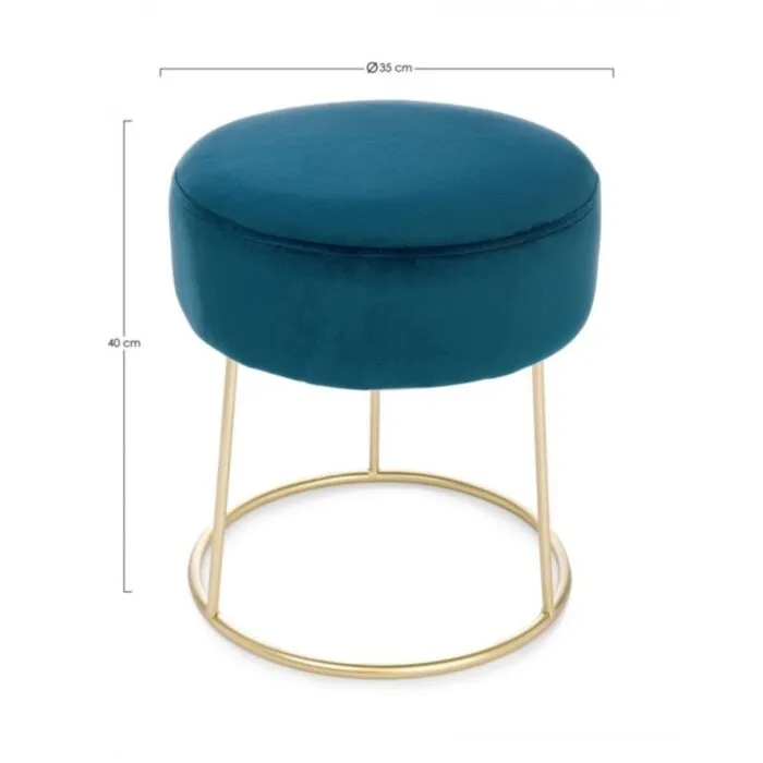 Tabure CLARISSA modra D35 Tabure CLARISSA modra D35 . Tabure CLARISSA modra D35 ima noge iz jekla, sedež je iz poliestra ki ima žametni učinek. Polnjen je z poliuretansko peno.