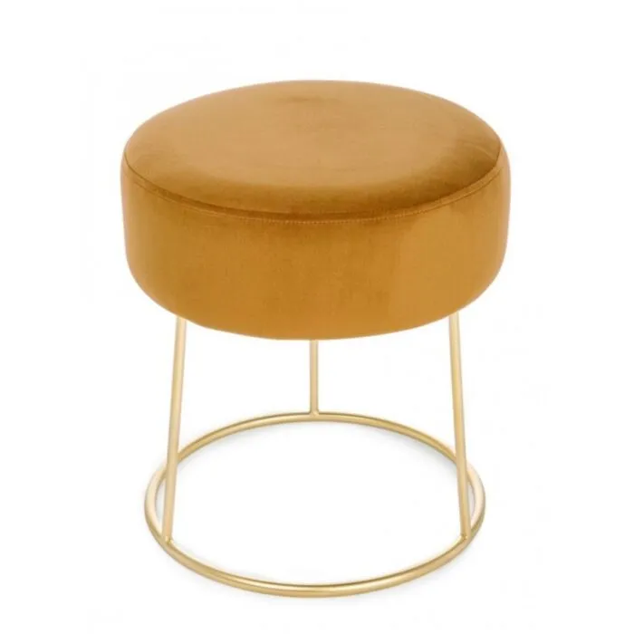 Tabure CLARISSA rumena D35 Tabure CLARISSA rumena D35 . Tabure CLARISSA rumena D35 ima noge iz jekla, sedež je iz poliestra ki ima žametni učinek. Polnjen je z poliuretansko peno.