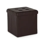 Tabure MAGDA rjava ima penasto oblogo z PVC prevleko. Na pokrovu ima gumbke. Material: - PVS - obloga pena Barva: - Rjava Dimenzije: širina: 38cm globina: