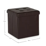 Tabure MAGDA rjava ima penasto oblogo z PVC prevleko. Na pokrovu ima gumbke. Material: - PVS - obloga pena Barva: - Rjava Dimenzije: širina: 38cm globina: