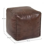 Tabure MENDEZ rjava 40x40 . Tabure MENDEZ ima bombažno polnilo, oblečen je v pravo usnje. Odlično se poda v vsak prostor. Tabure je mehek in udoben, kar