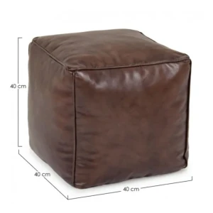 Tabure MENDEZ rjava 40x40 . Tabure MENDEZ ima bombažno polnilo, oblečen je v pravo usnje. Odlično se poda v vsak prostor. Tabure je mehek in udoben, kar