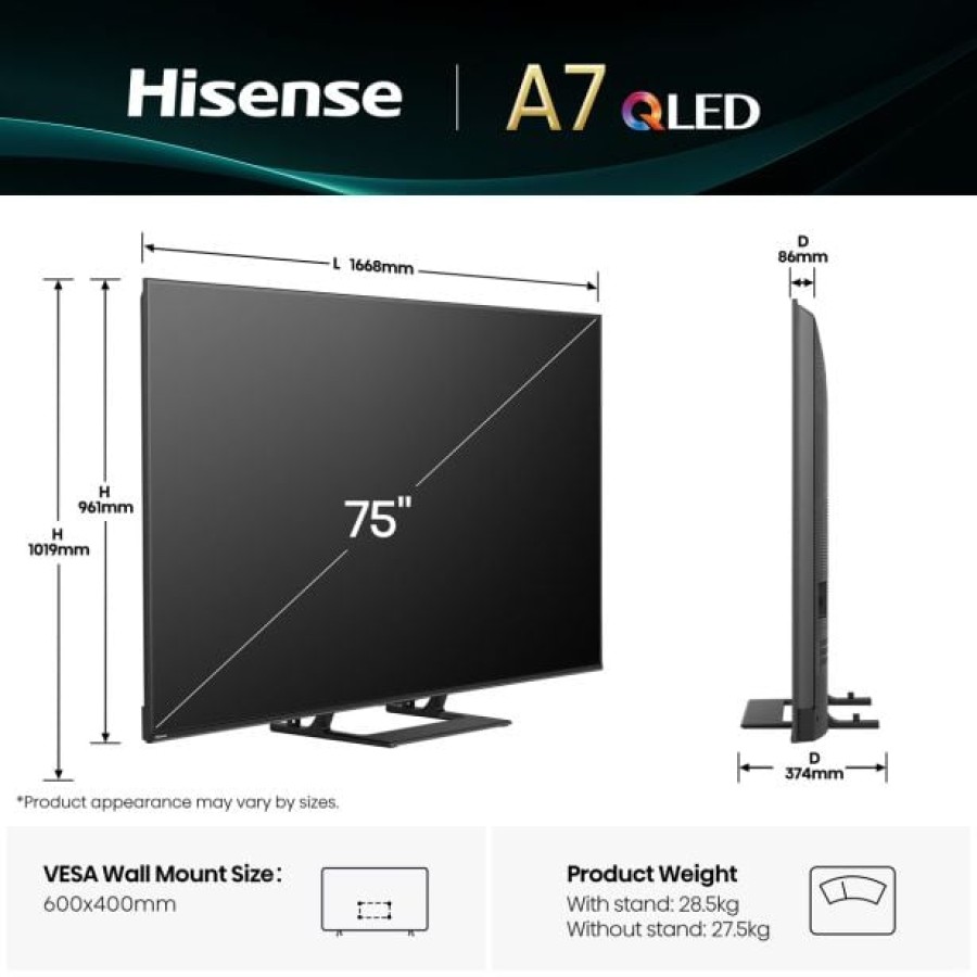 TELEVIZOR HISENSE 75A7Q - slika 8