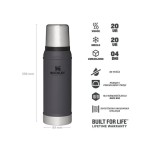 TERMOVKA STANLEY LEGENDARY CLASSIC 0.75 L CHARCOAL - slika 2