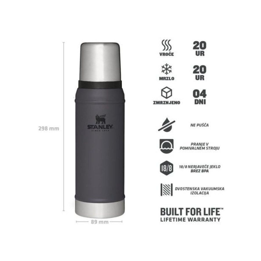 TERMOVKA STANLEY LEGENDARY CLASSIC 0.75 L CHARCOAL - slika 2
