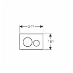 TIPKA, AKTIVIRNA GEBERIT SIGMA 20 BELA-SIJAJ KROM-BELA - slika 6