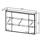 TOALETNA OMARICA KOLPA SAN TOD 100 ČRNA DONNA TOAL. OMARICA Z LED SVETILKO - slika 6