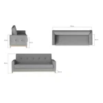 Trosed ALKA 2 . Trosed ALKA 2 ima enostavno obliko ogobateno s prešitim hrbtiščom in ob straneh. Učinek mehkobe in prožnosti je dosežen z uporabo pene