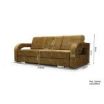 Trosed AXEL . Kavč AXEL je moderen po izgledu in je raztegljiv. Pri raztegnitvi vam pomaga mehanizem. Spalna površina ima Bonell vzmetenje, ki je udobno za