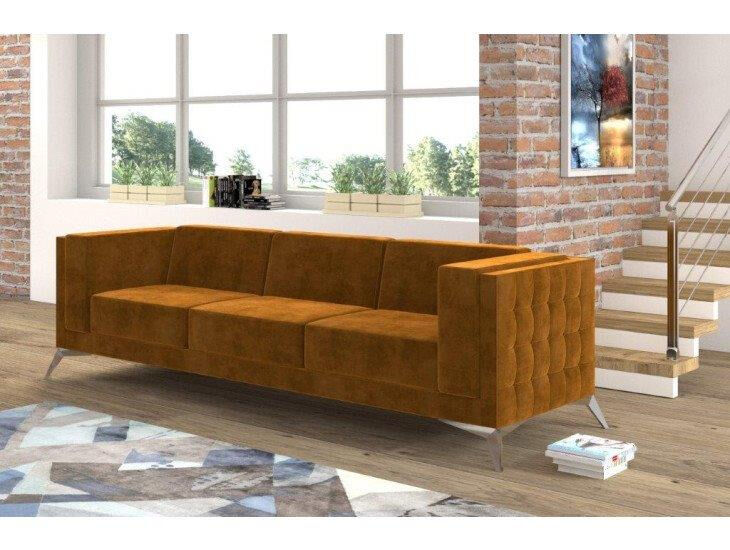 Trosed DALAS je elegantnega videza kateri bo polepšal vsak prostor. Vzmeten je z valovitimi vzmetmi. Narejen je iz visoko elastične poliuretanske pene. Okvir