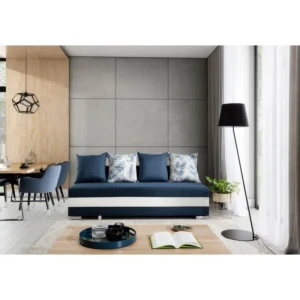 Trosed GLORIA . Eleganten trosed GLORIA je primeren za vsak prostor. Trosed ima funkcijo ležišča, ter predal za posteljnino, tako,da je primeren za sedenje