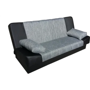 Trosed HAITI - črna . Trosed HAITI v črnem umetnem usnju / sivem blagu je moderen in mladosten trosed. Trosed ima funkcijo, da se raztegne v udobno