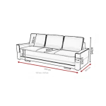 Trosed IVET 2 . Trosed IVET 2 je živahen in sodoben kavč, primeren za dnevni prostor ali mladinsko sobo. Narejen je iz kvalitetnega blaga in umetnega usnja.