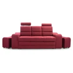 KARTAGENA je moderen in eleganten raztegljiv trosed iz kakovostne tkanine. Trosed ima prostor za shranjevanje posteljnine. Vzglavje je nastavljivo po višini.