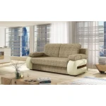 Trosed LIZA 1 . Trosed LIZA 1 je garnitura modernih linij. Je udobna in kvalitetna, saj je narejena iz trpežnega blaga in umetnega usnja. Raztegljiva je v