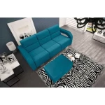 Trosed MANTA . Trosed MANTA ima možnost raztegnitve, ki se razvije v spalno površino. Trosed je na voljo v devetih barvah. Tabure je vključen v ceno.