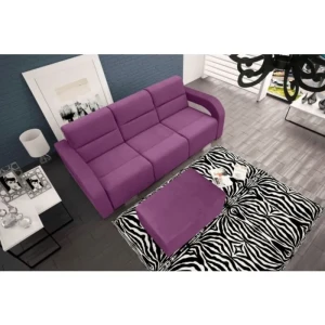 Trosed MANTA . Trosed MANTA ima možnost raztegnitve, ki se razvije v spalno površino. Trosed je na voljo v devetih barvah. Tabure je vključen v ceno.