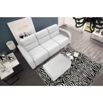 Trosed MANTA . Trosed MANTA ima možnost raztegnitve, ki se razvije v spalno površino. Trosed je na voljo v devetih barvah. Tabure je vključen v ceno.