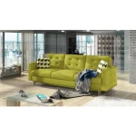 Trosed MIJA . Trosed MIJA je trosed s stilom skandinavskega sloga. Dobavljiva je v kvalitetnem blagu. Trosed ima pomožno ležišče in predal Je vzmetena in